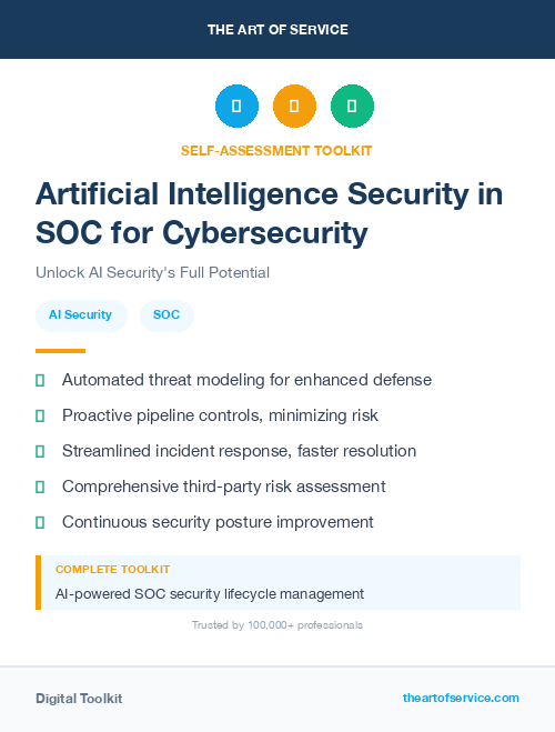 Artificial Intelligence Security in SOC for Cybersecurity