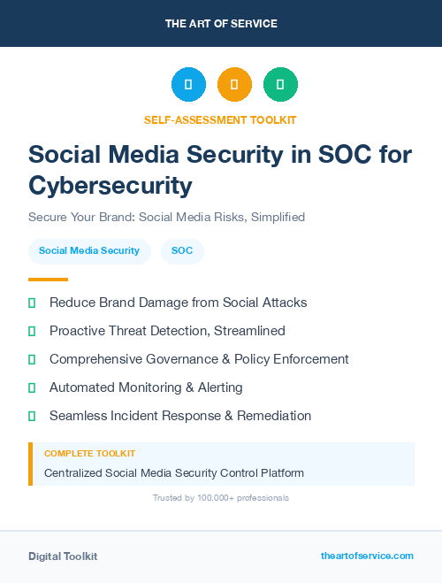 Social Media Security in SOC for Cybersecurity