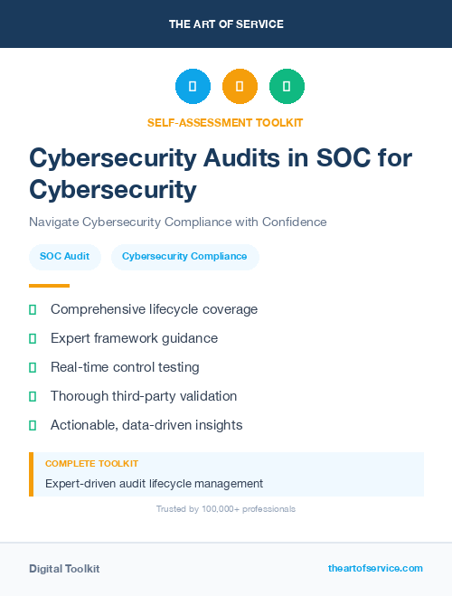 Cybersecurity Audits in SOC for Cybersecurity