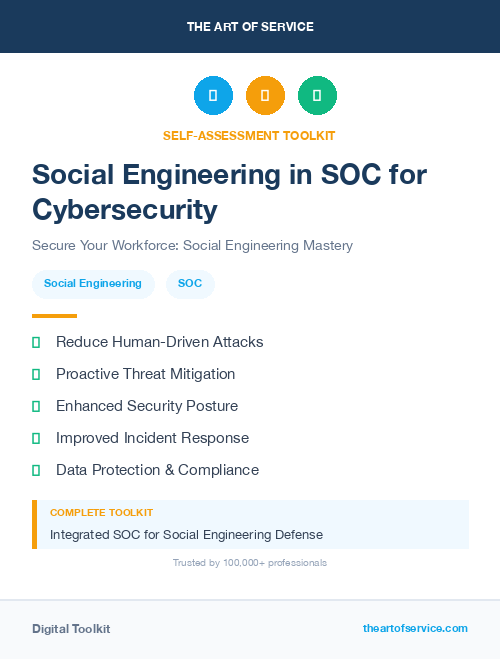 Social Engineering in SOC for Cybersecurity