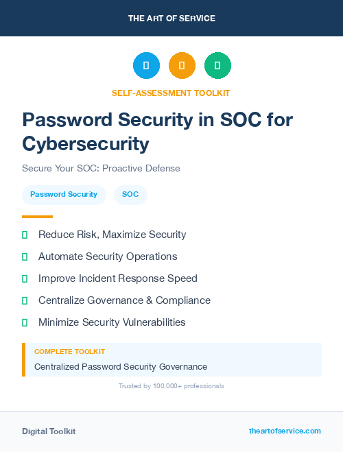Password Security in SOC for Cybersecurity