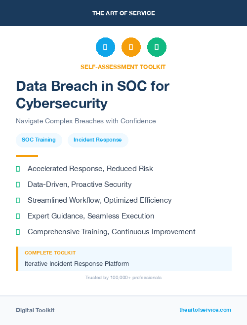 Data Breach in SOC for Cybersecurity