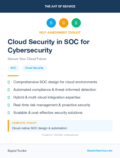 Cloud Security in SOC for Cybersecurity