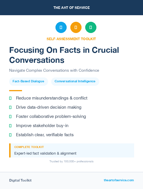 Focusing On Facts in Crucial Conversations