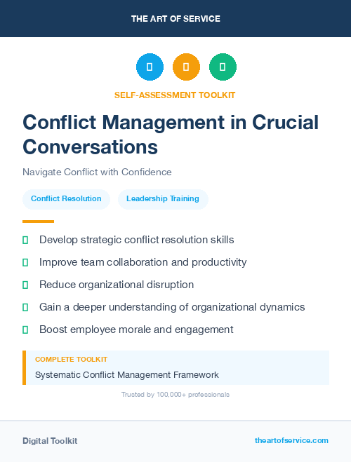 Conflict Management in Crucial Conversations
