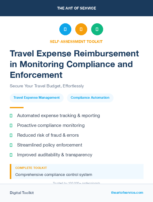 Travel Expense Reimbursement in Monitoring Compliance and Enforcement