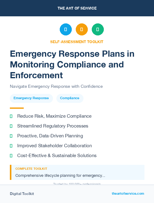 Emergency Response Plans in Monitoring Compliance and Enforcement