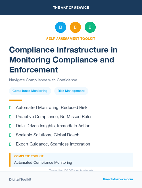 Compliance Infrastructure in Monitoring Compliance and Enforcement