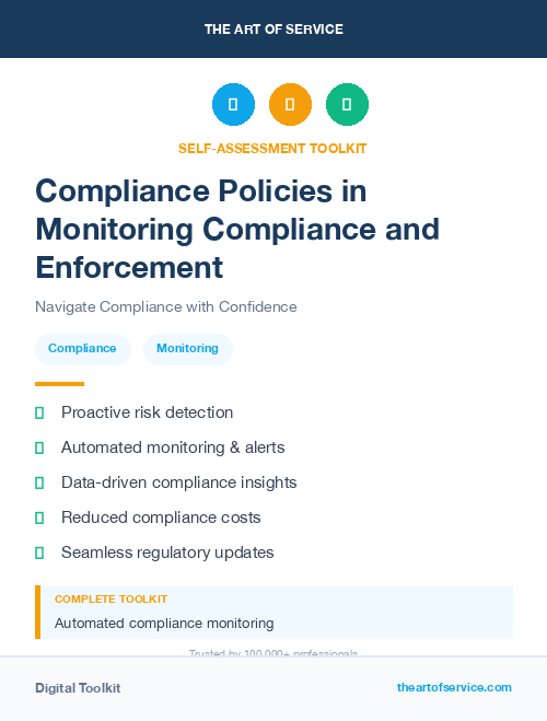 Compliance Policies in Monitoring Compliance and Enforcement