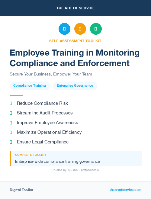 Employee Training in Monitoring Compliance and Enforcement