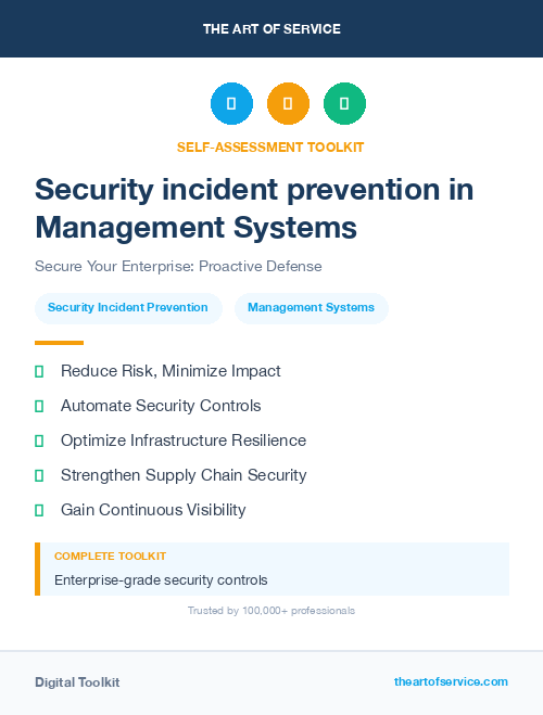 Security incident prevention in Management Systems