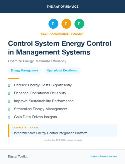Control System Energy Control in Management Systems