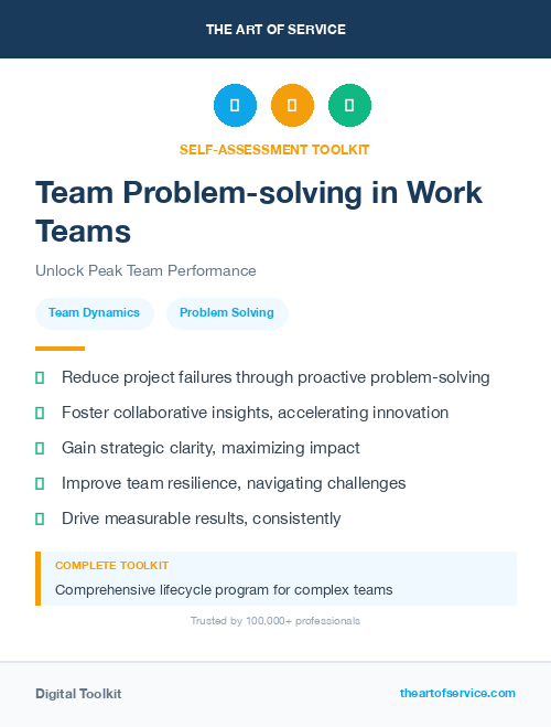 Team Problem-solving in Work Teams