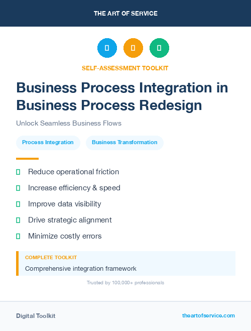 Business Process Integration in Business Process Redesign