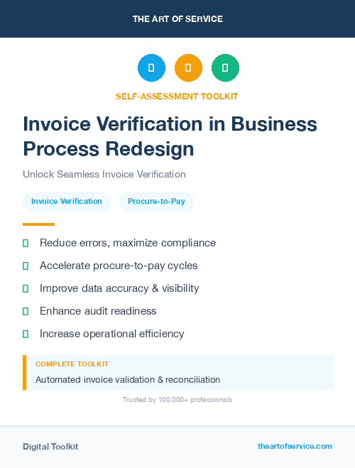 Invoice Verification in Business Process Redesign