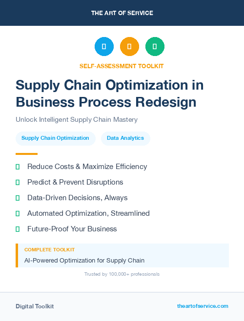 Supply Chain Optimization in Business Process Redesign