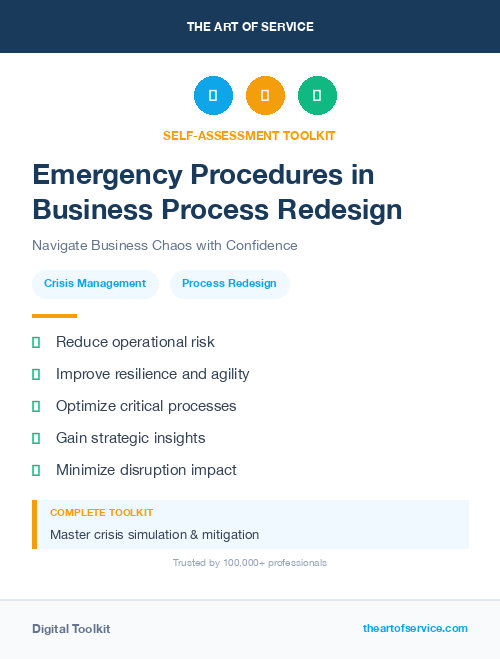 Emergency Procedures in Business Process Redesign