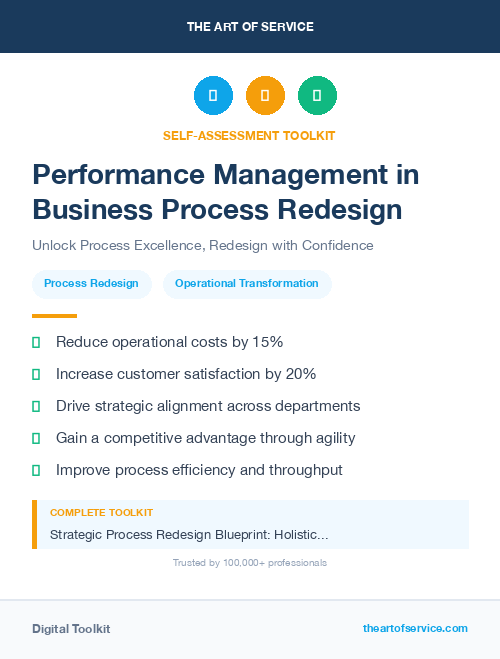 Performance Management in Business Process Redesign