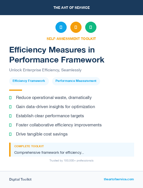 Efficiency Measures in Performance Framework