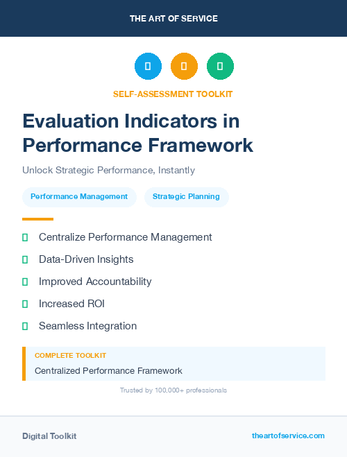 Evaluation Indicators in Performance Framework
