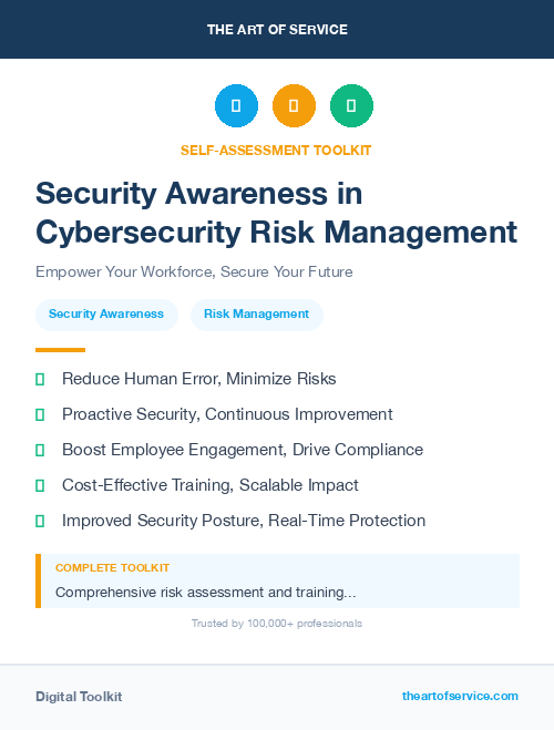 Security Awareness in Cybersecurity Risk Management