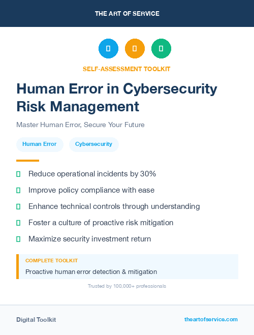 Human Error in Cybersecurity Risk Management