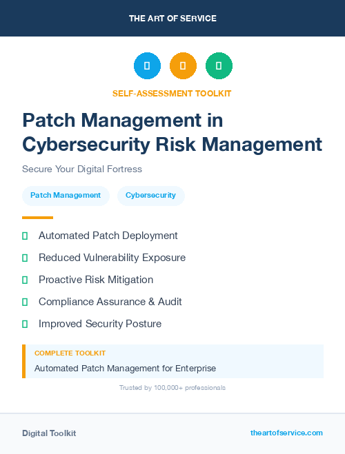 Patch Management in Cybersecurity Risk Management