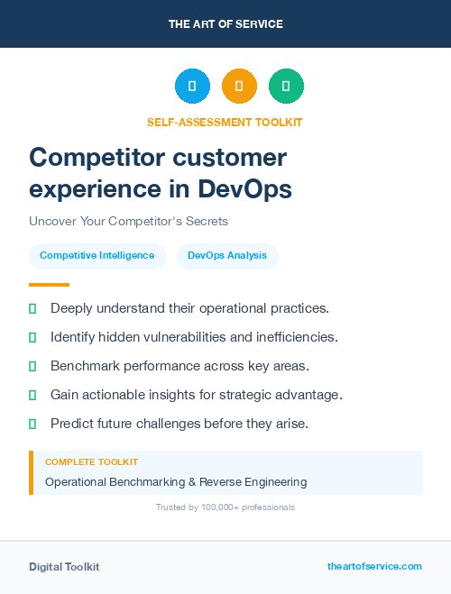 Competitor customer experience in DevOps