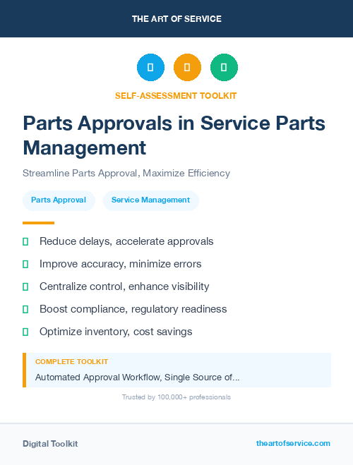 Parts Approvals in Service Parts Management