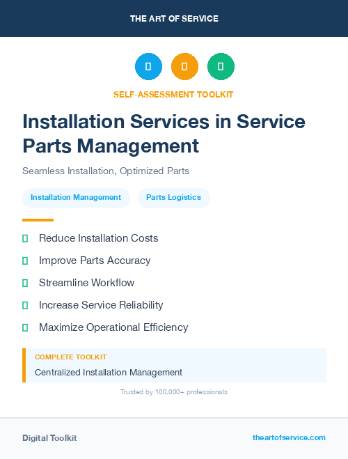 Installation Services in Service Parts Management