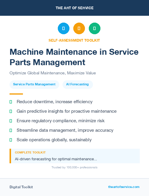 Machine Maintenance in Service Parts Management