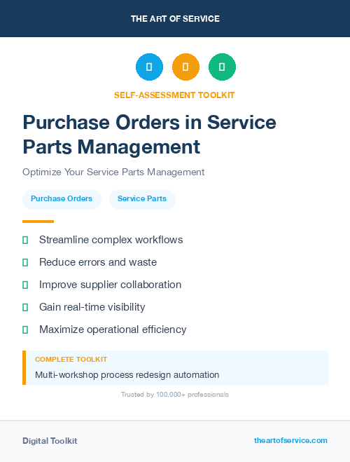 Purchase Orders in Service Parts Management