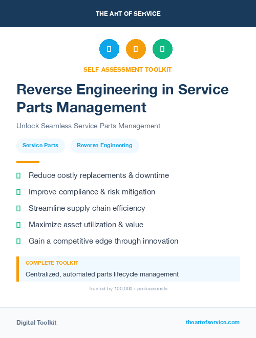 Reverse Engineering in Service Parts Management
