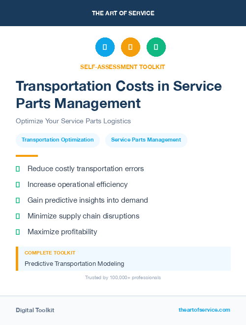Transportation Costs in Service Parts Management