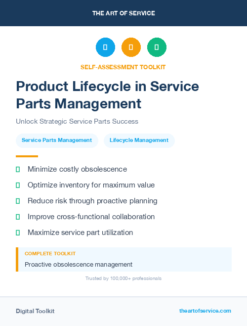 Product Lifecycle in Service Parts Management