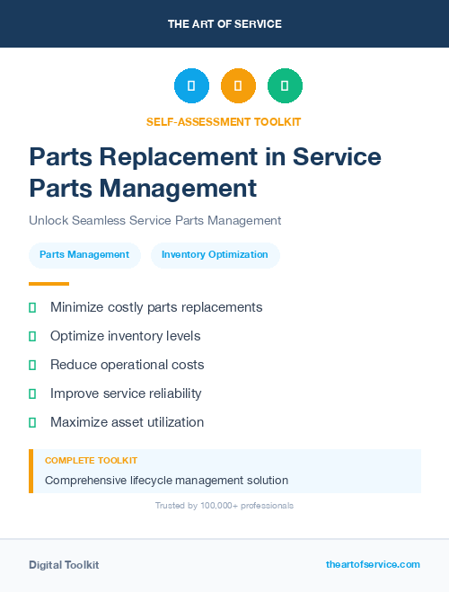 Parts Replacement in Service Parts Management