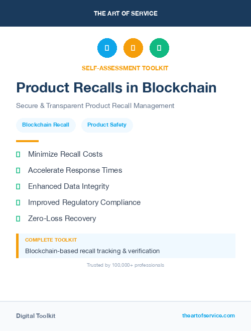 Product Recalls in Blockchain