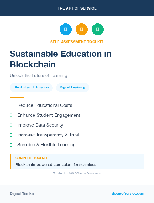 Sustainable Education in Blockchain