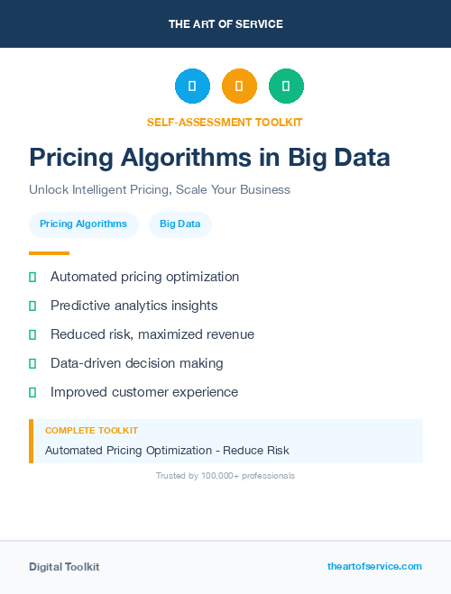 Pricing Algorithms in Big Data