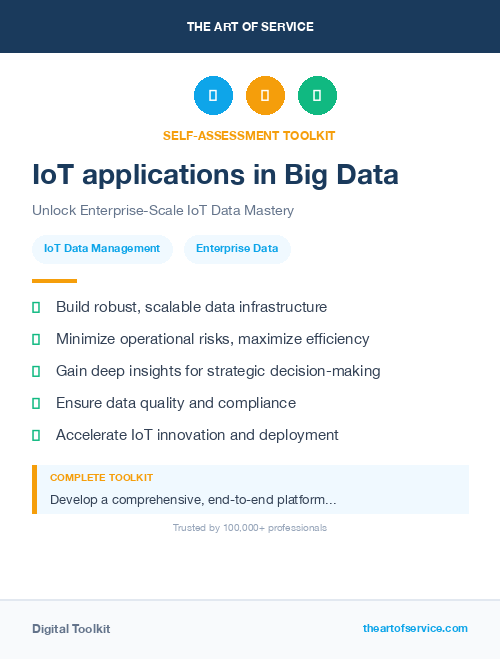 IoT applications in Big Data