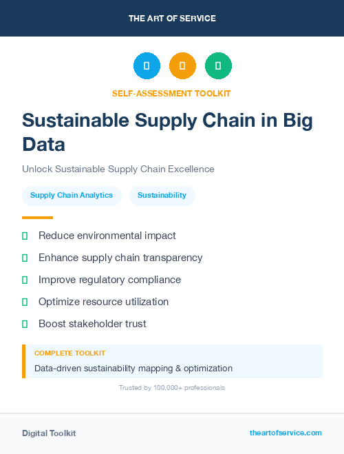 Sustainable Supply Chain in Big Data