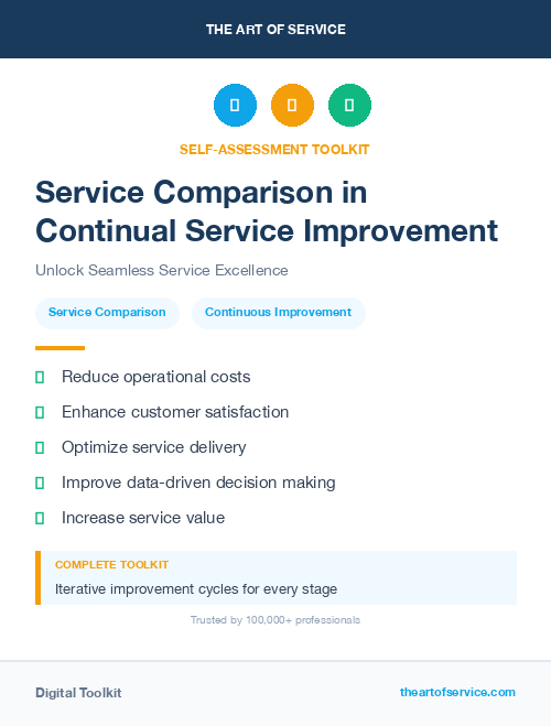 Service Comparison in Continual Service Improvement