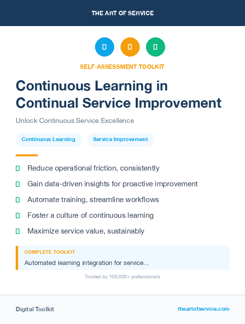 Continuous Learning in Continual Service Improvement