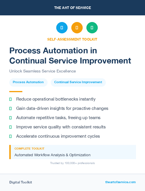 Process Automation in Continual Service Improvement