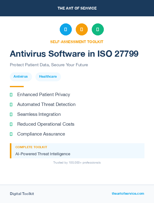 Antivirus Software in ISO 27799