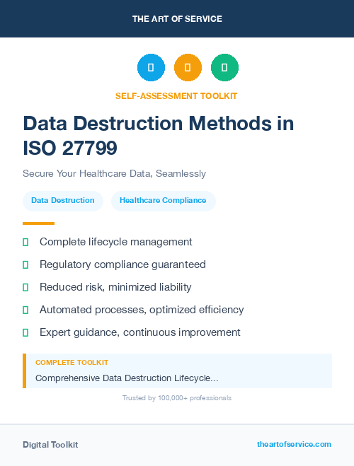 Data Destruction Methods in ISO 27799