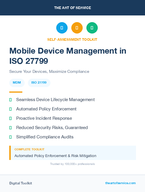 Mobile Device Management in ISO 27799
