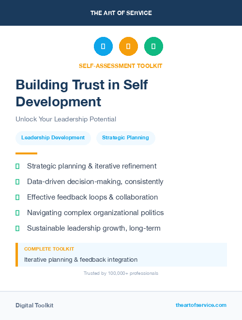 Building Trust in Self Development