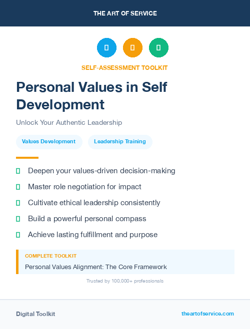 Personal Values in Self Development