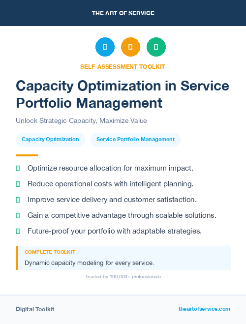 Capacity Optimization in Service Portfolio Management